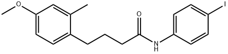 N-(4-iodophenyl)-4-(4-methoxy-2-methylphenyl)butanamide Structure