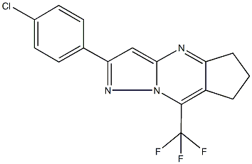 2-(4-chlorophenyl)-8-(trifluoromethyl)-6,7-dihydro-5H-cyclopenta[d]pyrazolo[1,5-a]pyrimidine Structure