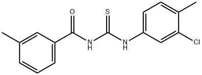 N-(3-chloro-4-methylphenyl)-N'-(3-methylbenzoyl)thiourea 구조식 이미지