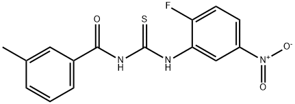 N-{2-fluoro-5-nitrophenyl}-N'-(3-methylbenzoyl)thiourea 구조식 이미지