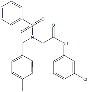 N-(3-chlorophenyl)-2-[(4-methylbenzyl)(phenylsulfonyl)amino]acetamide 구조식 이미지