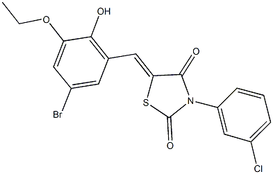 5-(5-bromo-3-ethoxy-2-hydroxybenzylidene)-3-(3-chlorophenyl)-1,3-thiazolidine-2,4-dione Structure