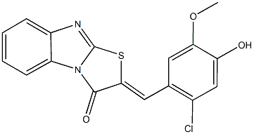 2-(2-chloro-4-hydroxy-5-methoxybenzylidene)[1,3]thiazolo[3,2-a]benzimidazol-3(2H)-one Structure