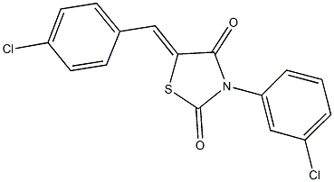 5-(4-chlorobenzylidene)-3-(3-chlorophenyl)-1,3-thiazolidine-2,4-dione Structure