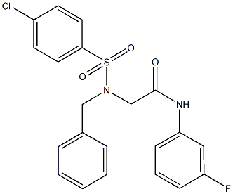 2-{benzyl[(4-chlorophenyl)sulfonyl]amino}-N-(3-fluorophenyl)acetamide 구조식 이미지