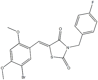 5-(5-bromo-2,4-dimethoxybenzylidene)-3-(4-fluorobenzyl)-1,3-thiazolidine-2,4-dione 구조식 이미지