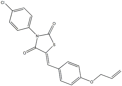 5-[4-(allyloxy)benzylidene]-3-(4-chlorophenyl)-1,3-thiazolidine-2,4-dione 구조식 이미지