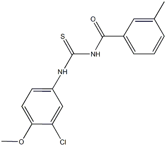 N-(3-chloro-4-methoxyphenyl)-N'-(3-methylbenzoyl)thiourea Structure