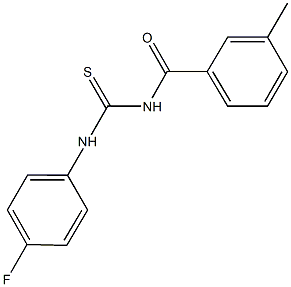 N-(4-fluorophenyl)-N'-(3-methylbenzoyl)thiourea Structure