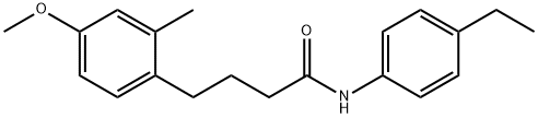 N-(4-ethylphenyl)-4-(4-methoxy-2-methylphenyl)butanamide 구조식 이미지