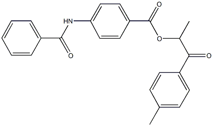 1-methyl-2-(4-methylphenyl)-2-oxoethyl 4-(benzoylamino)benzoate Structure