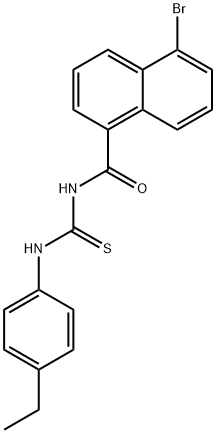 N-(5-bromo-1-naphthoyl)-N'-(4-ethylphenyl)thiourea 구조식 이미지