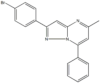 2-(4-bromophenyl)-5-methyl-7-phenylpyrazolo[1,5-a]pyrimidine Structure