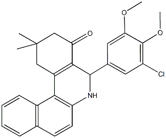 5-(3-chloro-4,5-dimethoxyphenyl)-2,2-dimethyl-2,3,5,6-tetrahydrobenzo[a]phenanthridin-4(1H)-one 구조식 이미지