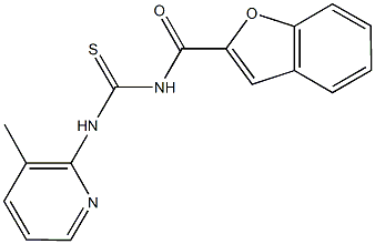 N-(1-benzofuran-2-ylcarbonyl)-N'-(3-methyl-2-pyridinyl)thiourea 구조식 이미지