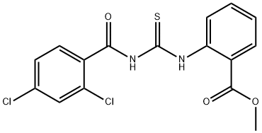 methyl 2-({[(2,4-dichlorobenzoyl)amino]carbothioyl}amino)benzoate 구조식 이미지