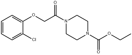 ethyl 4-[(2-chlorophenoxy)acetyl]-1-piperazinecarboxylate Structure