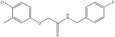 2-(4-chloro-3-methylphenoxy)-N-(4-fluorobenzyl)acetamide Structure