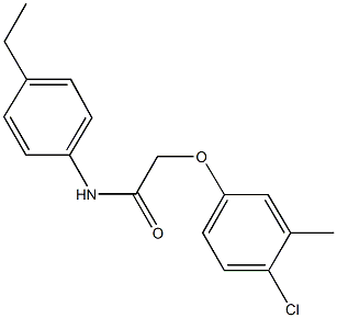 2-(4-chloro-3-methylphenoxy)-N-(4-ethylphenyl)acetamide Structure