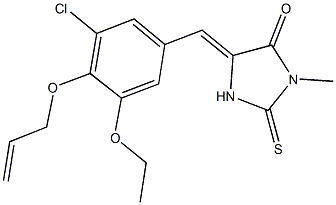 5-[4-(allyloxy)-3-chloro-5-ethoxybenzylidene]-3-methyl-2-thioxo-4-imidazolidinone Structure