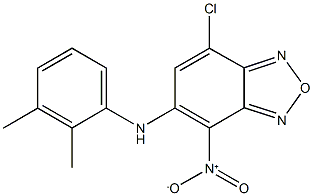 7-chloro-5-(2,3-dimethylanilino)-4-nitro-2,1,3-benzoxadiazole Structure