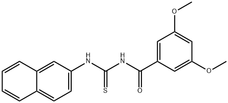 N-(3,5-dimethoxybenzoyl)-N'-(2-naphthyl)thiourea 구조식 이미지