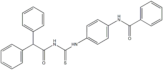 N-[4-({[(diphenylacetyl)amino]carbothioyl}amino)phenyl]benzamide 구조식 이미지