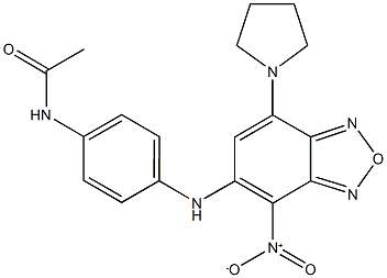 N-(4-{[4-nitro-7-(1-pyrrolidinyl)-2,1,3-benzoxadiazol-5-yl]amino}phenyl)acetamide 구조식 이미지