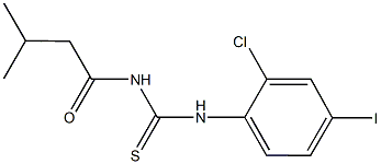 N-(2-chloro-4-iodophenyl)-N'-(3-methylbutanoyl)thiourea Structure