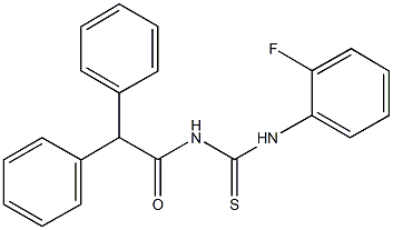 N-(diphenylacetyl)-N'-(2-fluorophenyl)thiourea 구조식 이미지