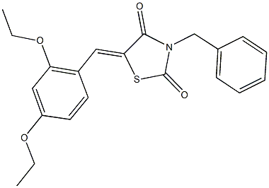 3-benzyl-5-(2,4-diethoxybenzylidene)-1,3-thiazolidine-2,4-dione Structure