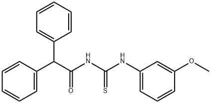 N-(diphenylacetyl)-N'-(3-methoxyphenyl)thiourea 구조식 이미지