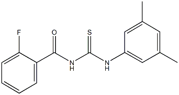 N-(3,5-dimethylphenyl)-N'-(2-fluorobenzoyl)thiourea Structure