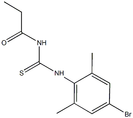 N-(4-bromo-2,6-dimethylphenyl)-N'-propionylthiourea 구조식 이미지