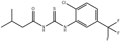 N-[2-chloro-5-(trifluoromethyl)phenyl]-N'-(3-methylbutanoyl)thiourea Structure