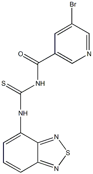 N-(2,1,3-benzothiadiazol-4-yl)-N'-[(5-bromopyridin-3-yl)carbonyl]thiourea 구조식 이미지