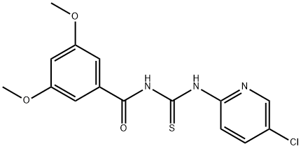 N-(5-chloro-2-pyridinyl)-N'-(3,5-dimethoxybenzoyl)thiourea 구조식 이미지