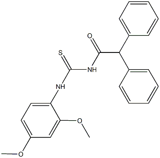 N-(2,4-dimethoxyphenyl)-N'-(diphenylacetyl)thiourea 구조식 이미지