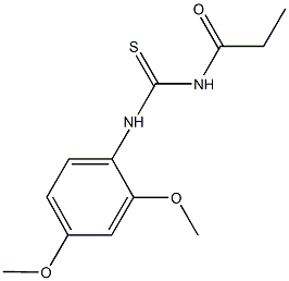 N-(2,4-dimethoxyphenyl)-N'-propionylthiourea 구조식 이미지