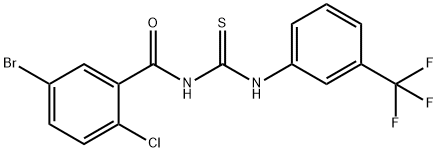 N-(5-bromo-2-chlorobenzoyl)-N'-[3-(trifluoromethyl)phenyl]thiourea 구조식 이미지