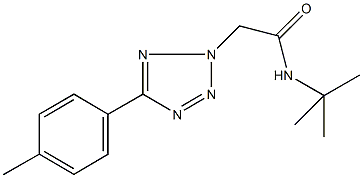 N-(tert-butyl)-2-[5-(4-methylphenyl)-2H-tetraazol-2-yl]acetamide Structure