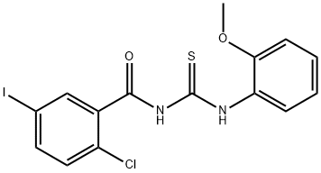 N-(2-chloro-5-iodobenzoyl)-N'-(2-methoxyphenyl)thiourea 구조식 이미지