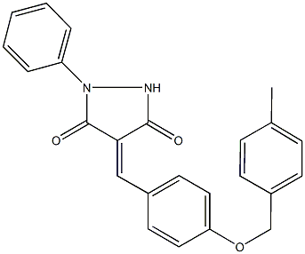 4-{4-[(4-methylbenzyl)oxy]benzylidene}-1-phenyl-3,5-pyrazolidinedione Structure