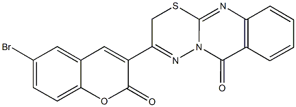 3-(6-bromo-2-oxo-2H-chromen-3-yl)-2H,6H-[1,3,4]thiadiazino[2,3-b]quinazolin-6-one 구조식 이미지