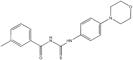 N-[(3-methylphenyl)carbonyl]-N'-(4-morpholin-4-ylphenyl)thiourea 구조식 이미지