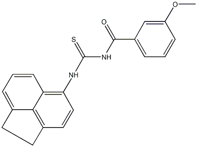 N-(1,2-dihydroacenaphthylen-5-yl)-N'-(3-methoxybenzoyl)thiourea Structure
