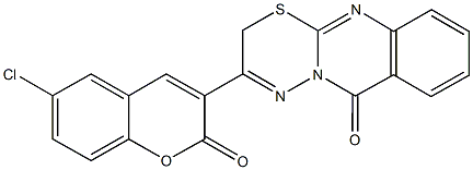 3-(6-chloro-2-oxo-2H-chromen-3-yl)-2H,6H-[1,3,4]thiadiazino[2,3-b]quinazolin-6-one Structure