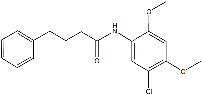 N-(5-chloro-2,4-dimethoxyphenyl)-4-phenylbutanamide 구조식 이미지