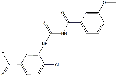 N-{2-chloro-5-nitrophenyl}-N'-(3-methoxybenzoyl)thiourea 구조식 이미지