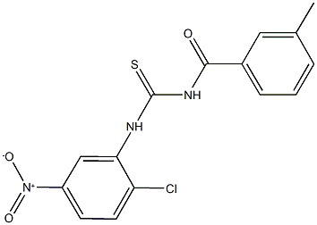 N-{2-chloro-5-nitrophenyl}-N'-(3-methylbenzoyl)thiourea 구조식 이미지